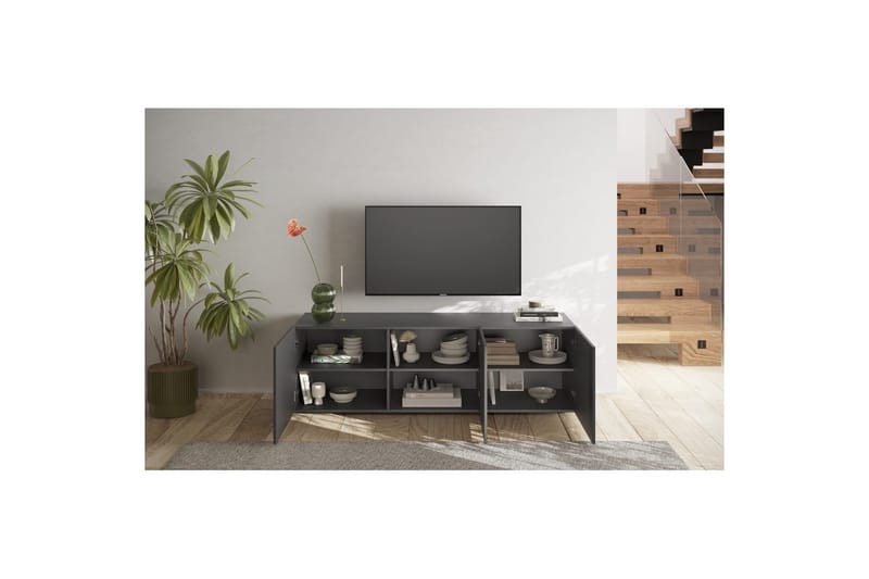 Hawell TV-benk 181 cm - Mørk grå - Møbler - TV- & Mediamøbler - TV benk & mediabenk