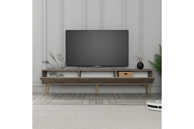 Hazim TV-benk 180 cm - Gull - Møbler - TV- & Mediamøbler - TV benk & mediabenk
