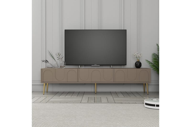 Hazim TV-benk 180 cm - Gull - Møbler - TV- & Mediamøbler - TV benk & mediabenk