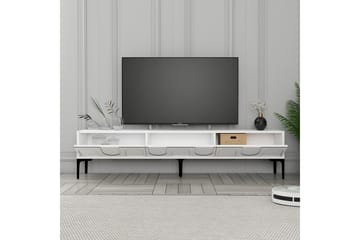 Hazim TV-benk 180 cm - Hvit/Svart - Møbler - TV- & Mediamøbler - TV benk & mediabenk