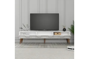 Hazim TV-benk 180 cm - Hvit/Valnøtt - Møbler - TV- & Mediamøbler - TV benk & mediabenk