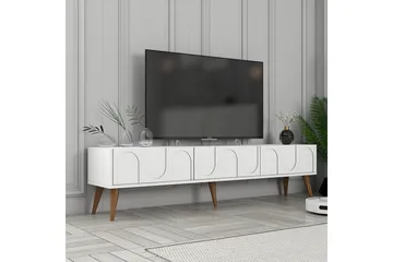 Hazim TV-benk 180 cm - Hvit/Valnøtt - Møbler - TV- & Mediamøbler - TV benk & mediabenk