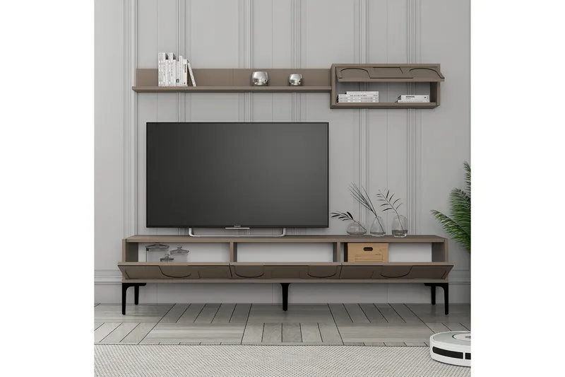 Hazim TV-benk 180 cm - Svart - Møbler - TV- & Mediamøbler - TV benk & mediabenk