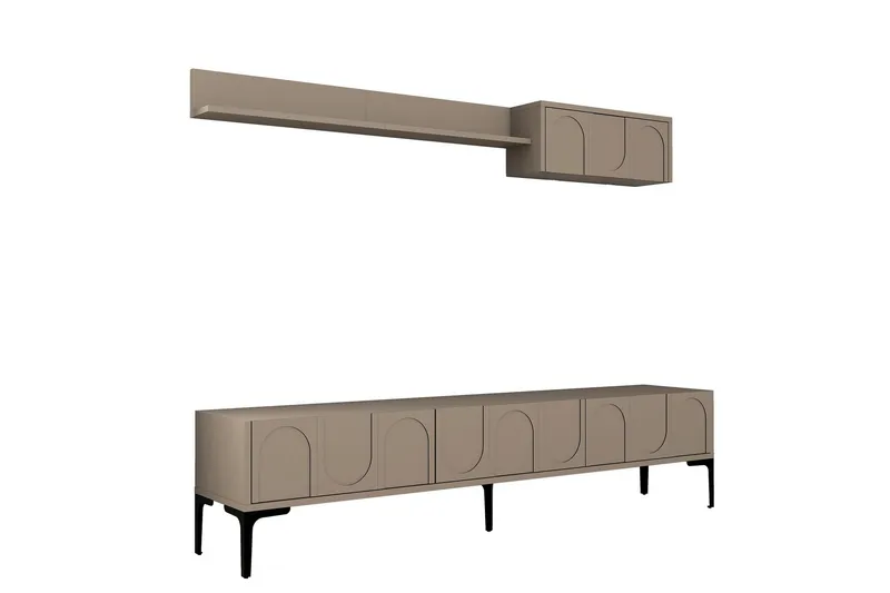 Hazim TV-benk 180 cm, Svart