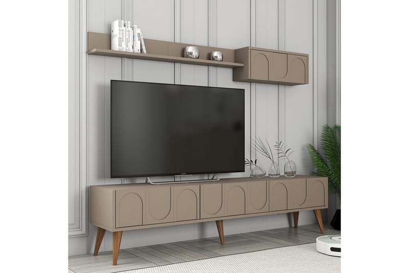 Hazim TV-benk 180 cm - Valnøtt - Møbler - TV- & Mediamøbler - TV benk & mediabenk