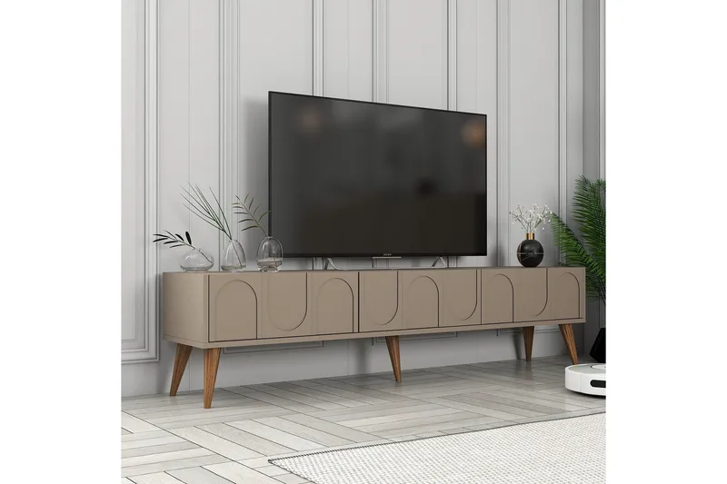 Hazim TV-benk 180 cm - Valnøtt - Møbler - TV- & Mediamøbler - TV benk & mediabenk