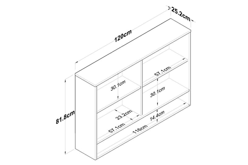 Heba TV-skap 120 cm - Hvit - Møbler - TV- & Mediamøbler - TV-skap