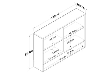 Heba TV-skap 120 cm - Hvit - Oppbevaring - Skap - Oppbevaringsskap