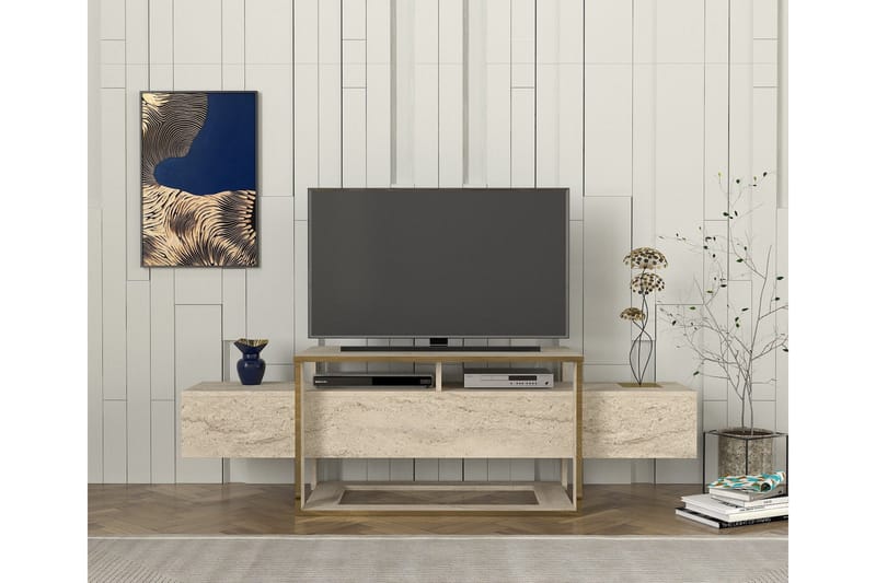 Herb TV-benk 160 cm - Beige - Møbler - TV- & Mediamøbler - TV benk & mediabenk