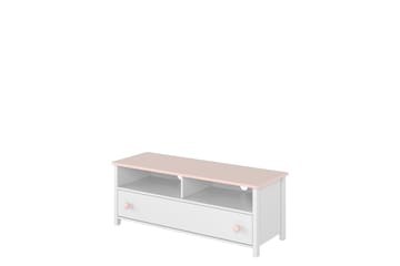 Hilts Tv-Benk 120x42 cm - Hvit/Rosa - Møbler - TV- & Mediamøbler - TV benk & mediabenk