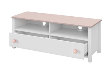Hilts Tv-Benk 120x42 cm - Hvit/Rosa - Møbler - TV- & Mediamøbler - TV benk & mediabenk