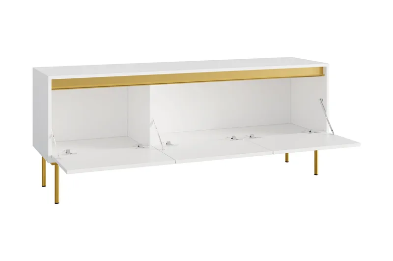 Hollander TV-benk 150 cm - Hvit/Gull - Møbler - TV- & Mediamøbler - TV benk & mediabenk