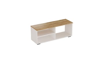 Hollowmere TV-benk 115 cm - Mellomfarget tre/Hvit - Møbler - TV- & Mediamøbler - TV benk & mediabenk
