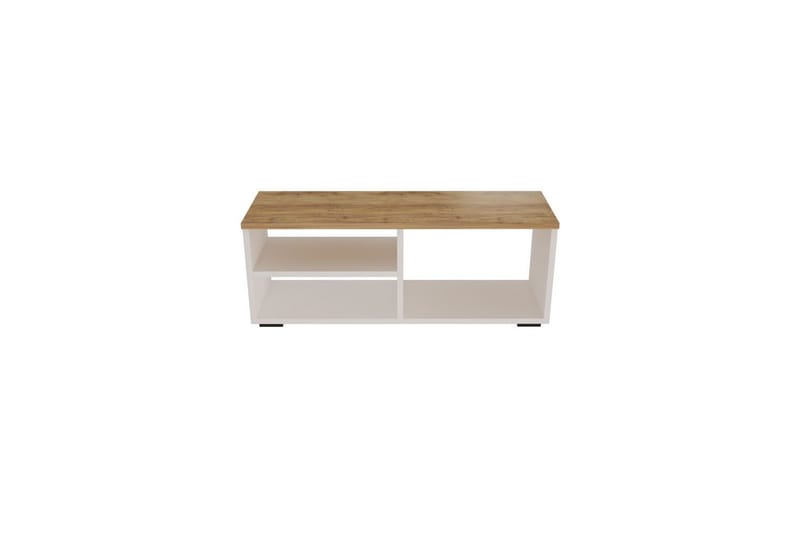 Hollowmere TV-benk 115 cm - Mellomfarget tre/Hvit - Møbler - TV- & Mediamøbler - TV benk & mediabenk