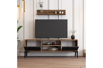 Holter Tv-benk 140 cm - Valnøtt/Antrasitt - Møbler - TV- & Mediamøbler - TV benk & mediabenk