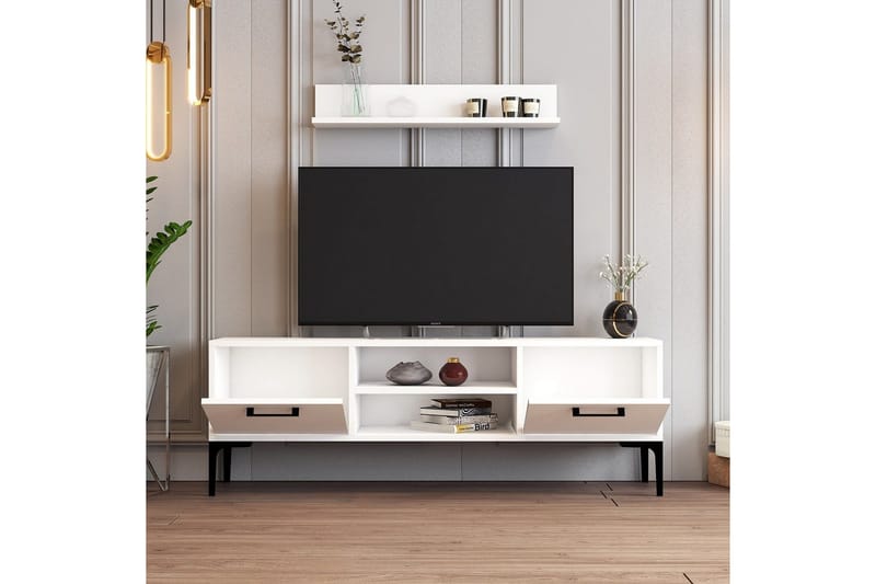Holter TV-møbelsett 140x30 cm - Hvit - Møbler - TV- & Mediamøbler - TV-møbelsett