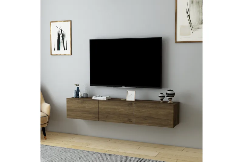 Hopper TV-benk 160 cm - Valnøtt - Møbler - TV- & Mediamøbler - TV benk & mediabenk