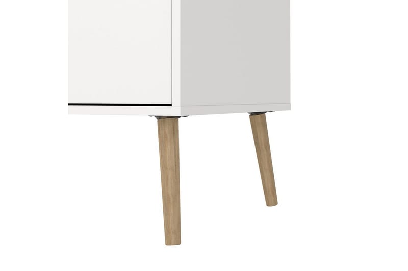 Hostafranc TV-benk 196 cm - Hvit/Natur - Møbler - TV- & Mediamøbler - TV benk & mediabenk