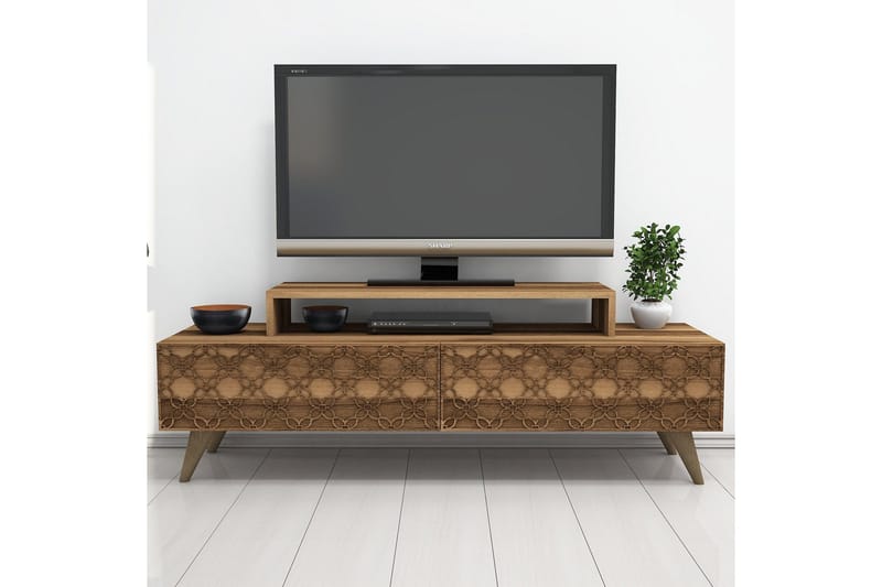 Hovdane TV-Benk 140 cm - Brun - Møbler - TV- & Mediamøbler - TV benk & mediabenk