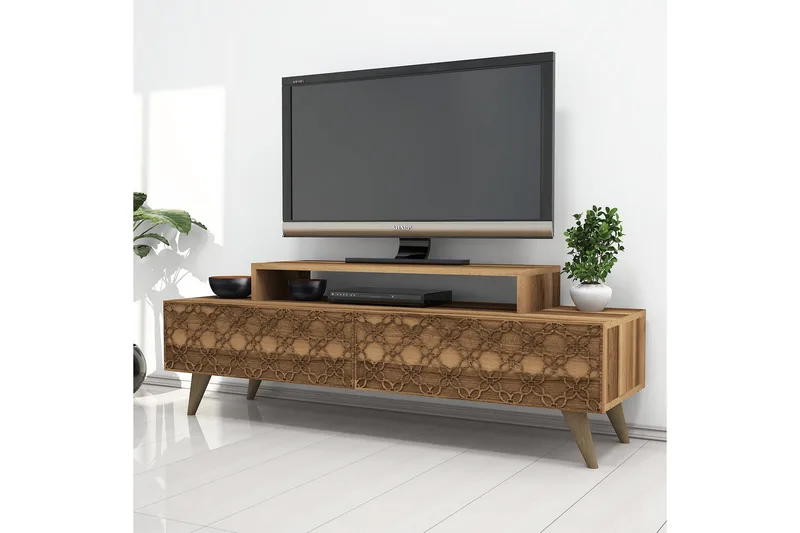 Hovdane TV-Benk 140 cm - Brun - Møbler - TV- & Mediamøbler - TV benk & mediabenk