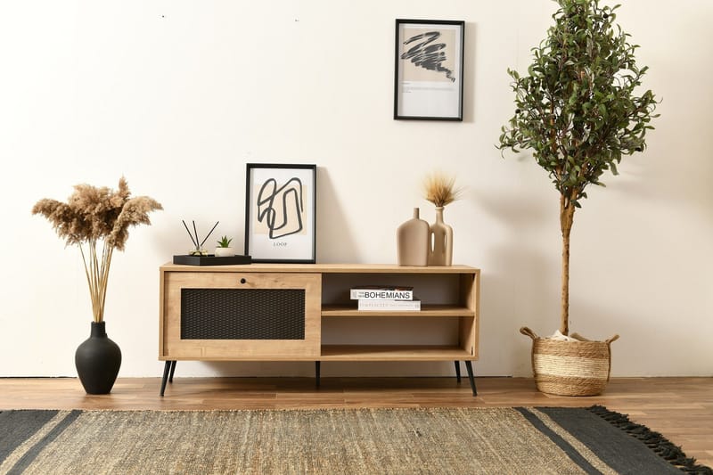 Huff TV-benk 138 cm - Eik - Møbler - TV- & Mediamøbler - TV benk & mediabenk