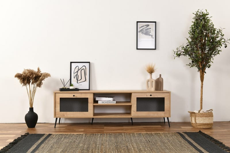 Huff TV-benk 180 cm - Eik - Møbler - TV- & Mediamøbler - TV benk & mediabenk