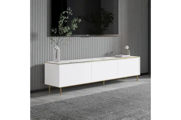 Imaj TV-benk 180 cm - Hvit marmor/Gull - Møbler - TV- & Mediamøbler - TV benk & mediabenk