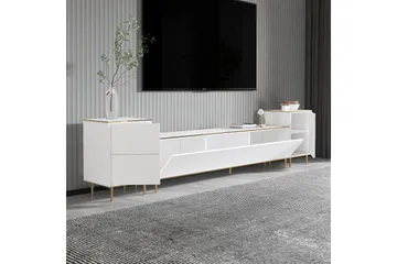 Imaj TV-benk 180 cm - Hvit marmor/Gull - Møbler - TV- & Mediamøbler - TV benk & mediabenk