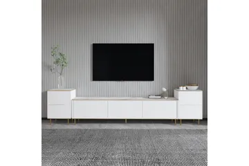 Imaj TV-benk 180 cm - Hvit marmor/Gull - Møbler - TV- & Mediamøbler - TV benk & mediabenk