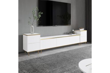 Imaj TV-benk 180 cm - Hvit/Gull - Møbler - TV- & Mediamøbler - TV benk & mediabenk