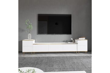 Imaj TV-benk 180 cm - Hvit/Gull - Møbler - TV- & Mediamøbler - TV benk & mediabenk