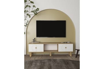 Inci TV-benk 150 cm - Hvit/Multifarget - Møbler - TV- & Mediamøbler - TV benk & mediabenk