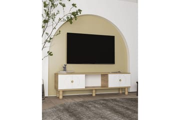 Inci TV-benk 150 cm - Hvit/Multifarget - Møbler - TV- & Mediamøbler - TV benk & mediabenk