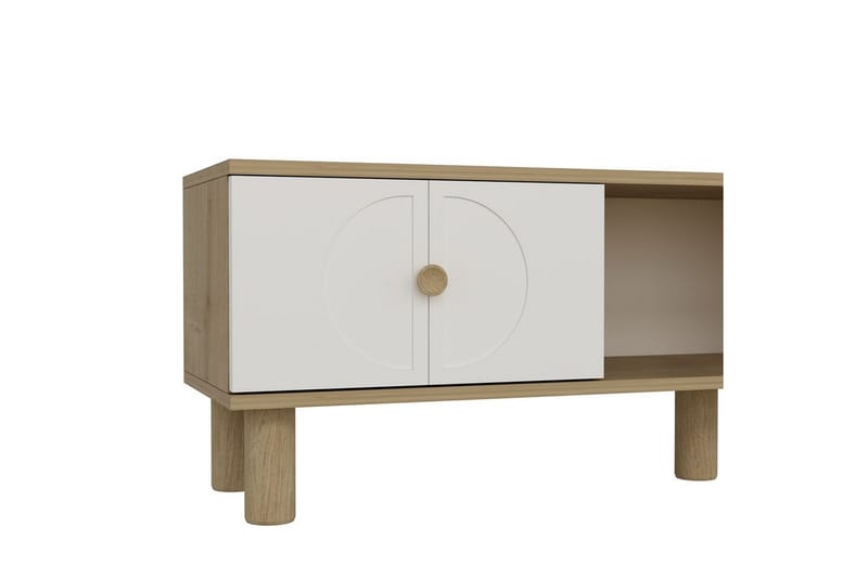 Inci TV-benk 150 cm - Hvit/Multifarget - Møbler - TV- & Mediamøbler - TV benk & mediabenk