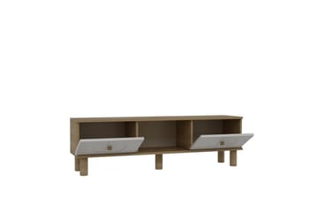 Inci TV-benk 150 cm - Hvit/Multifarget - Møbler - TV- & Mediamøbler - TV benk & mediabenk