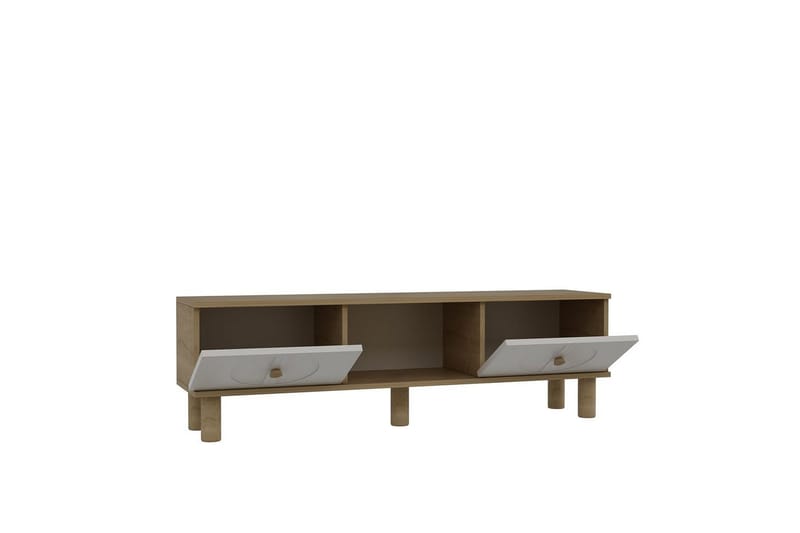 Inci TV-benk 150 cm - Hvit/Multifarget - Møbler - TV- & Mediamøbler - TV benk & mediabenk