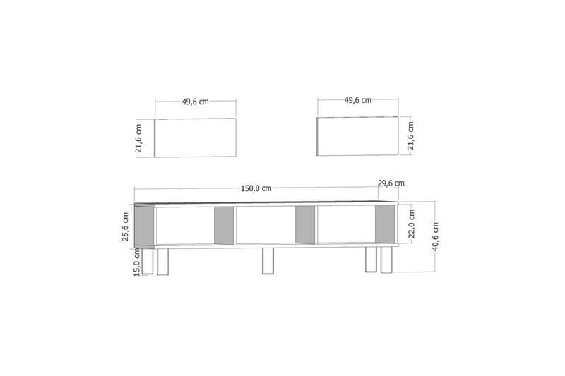 Inci TV-benk 150 cm - Multifarget - Møbler - TV- & Mediamøbler - TV benk & mediabenk