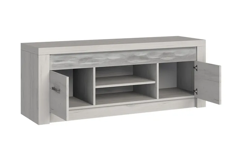 Indianapolis TV-benk 137x42x53 cm - Hvit LED-belysning - Møbler - TV- & Mediamøbler - TV benk & mediabenk