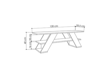 Janesh TV-benk 120 cm - Sand - Møbler - TV- & Mediamøbler - TV benk & mediabenk