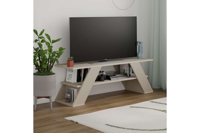 Janesh TV-benk 120 cm - Sand - Møbler - TV- & Mediamøbler - TV benk & mediabenk