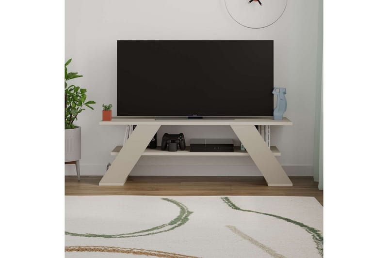 Janesh TV-benk 120 cm - Sand - Møbler - TV- & Mediamøbler - TV benk & mediabenk