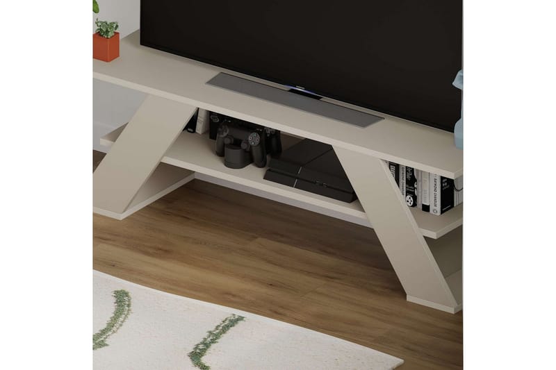 Janesh TV-benk 120 cm - Sand - Møbler - TV- & Mediamøbler - TV benk & mediabenk