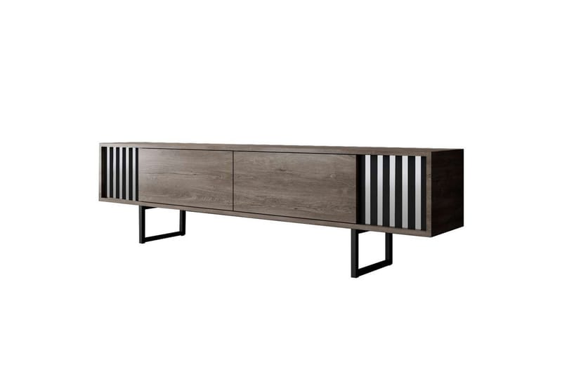 Jeval TV-benk 180 cm - Lyse brun/Svart - Møbler - TV- & Mediamøbler - TV benk & mediabenk