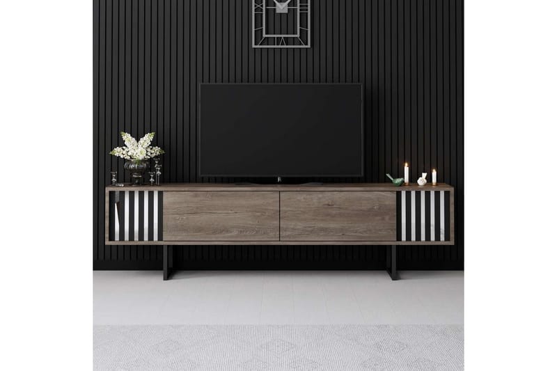 Jeval TV-benk 180 cm - Lyse brun/Svart - Møbler - TV- & Mediamøbler - TV benk & mediabenk