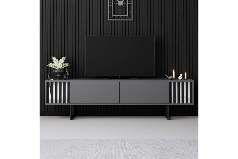 Jeval TV-benk 180 cm - Svart/Antrasitt - Møbler - TV- & Mediamøbler - TV benk & mediabenk