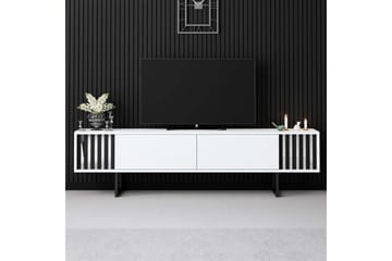 Jeval TV-benk 180 cm - Svart/Hvit - Møbler - TV- & Mediamøbler - TV benk & mediabenk