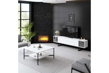 Jeval TV-benk 180 cm - Svart/Hvit - Møbler - TV- & Mediamøbler - TV benk & mediabenk