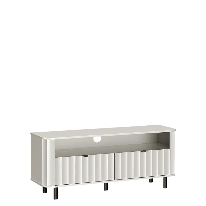 Joriel TV-benk 137 cm, Hvit|svart