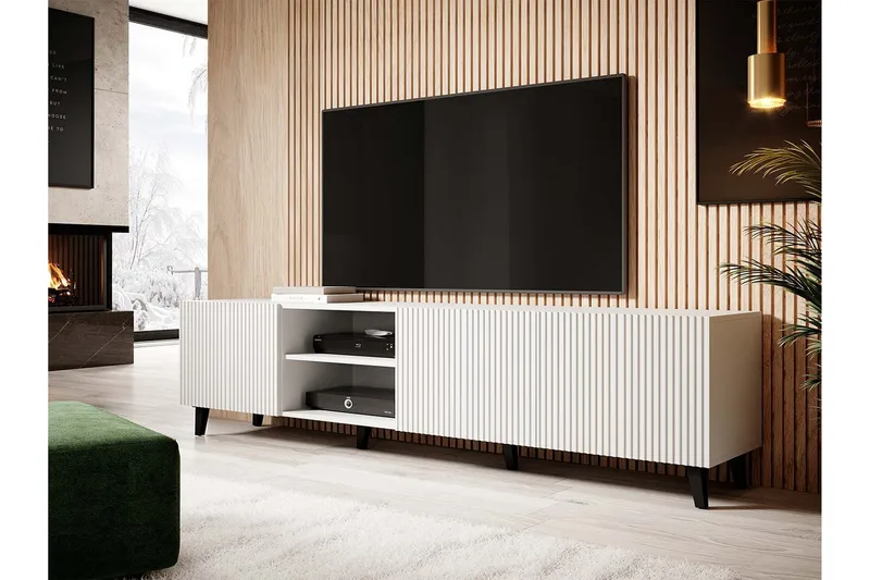 Juniskär Tv-bänk 40x52x200 cm Scandinavian Choice Vit - Møbler - TV- & Mediamøbler - TV benk & mediabenk