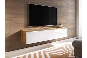 Kanak TV-benk 140 cm - Natur / Hvit - Møbler - TV- & Mediamøbler - TV benk & mediabenk